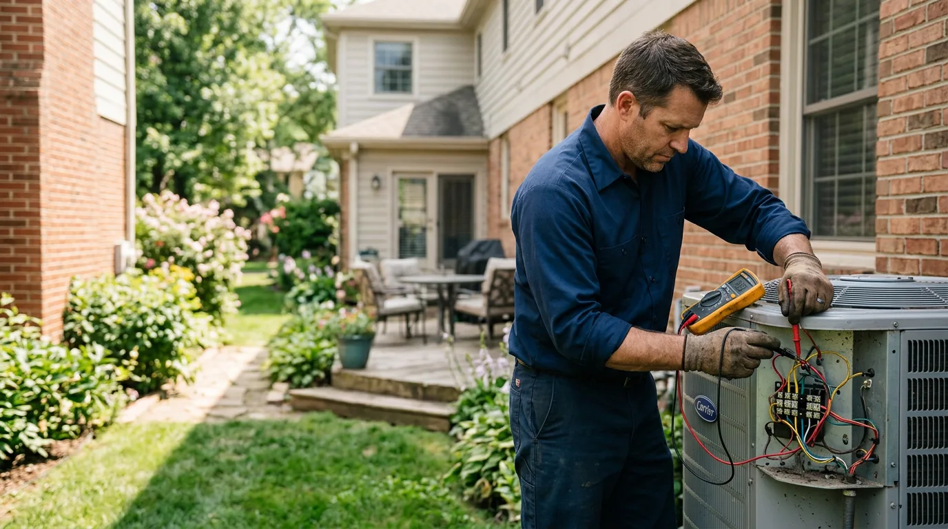 HVAC technician working near Manchester, CA